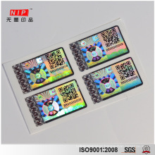 UV Printing Honeycomb Hologram Sticker with QR Code